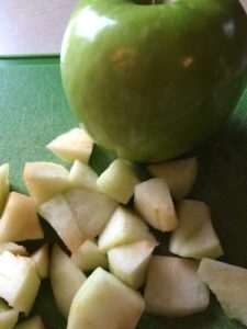 Chop apples