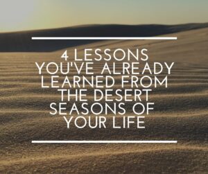 4 Lessons You've Already Learned From the Desert Seasons of Your Life|The Holy Mess