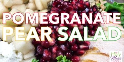 Pomegranate Pear Salad with Cherry Lime Dressing