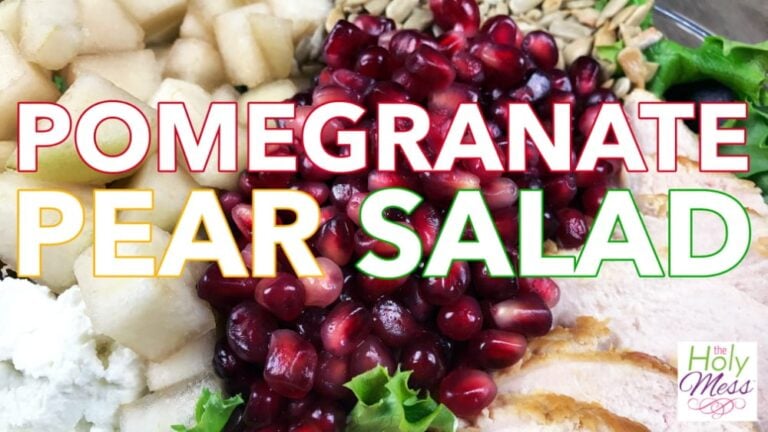 Pomegranate Pear Salad with Cherry Lime Dressing