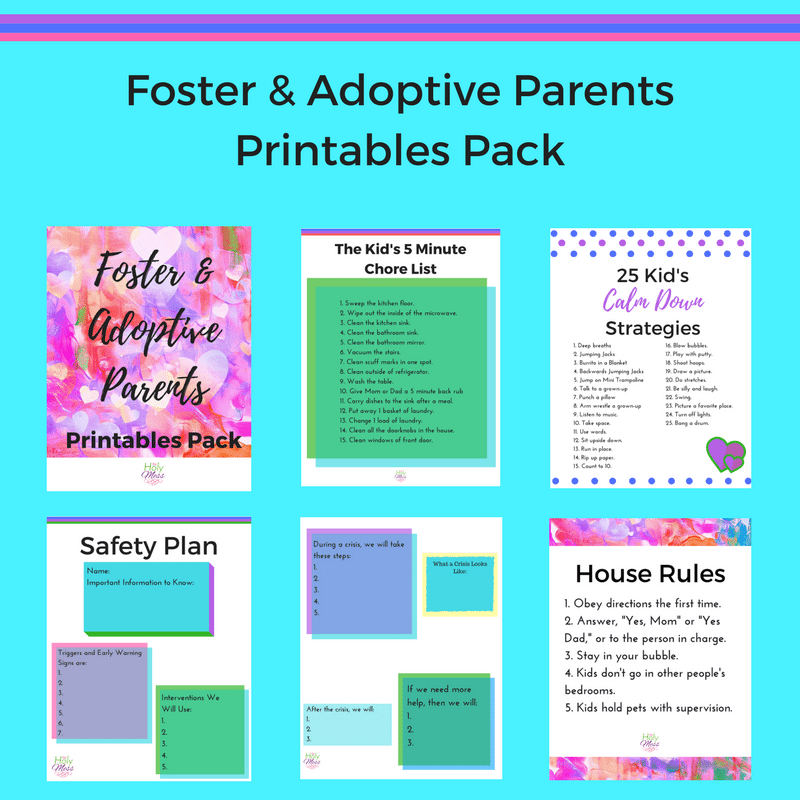 Foster and Adoptive Parents Printables Pack|The Holy Mess