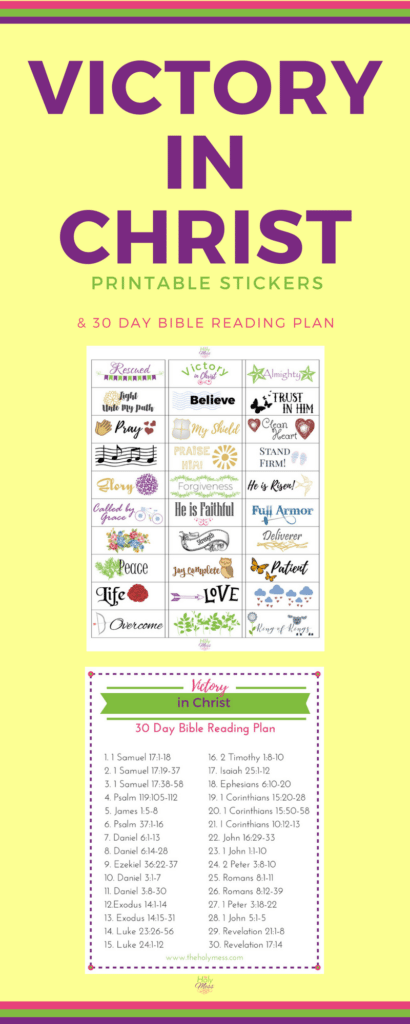 30 Day Victory in Christ Bible Reading Plan|The Holy Mess