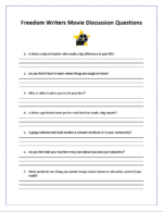Freedom Writers Movie Review and Free Discussion Worksheet
