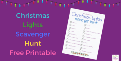Christmas Lights Scavenger Hunt Free Printable