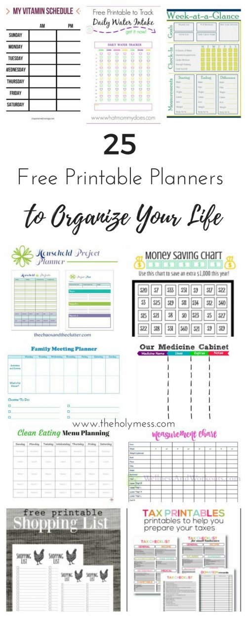 25 Free Printable Planners to Organize Your Life