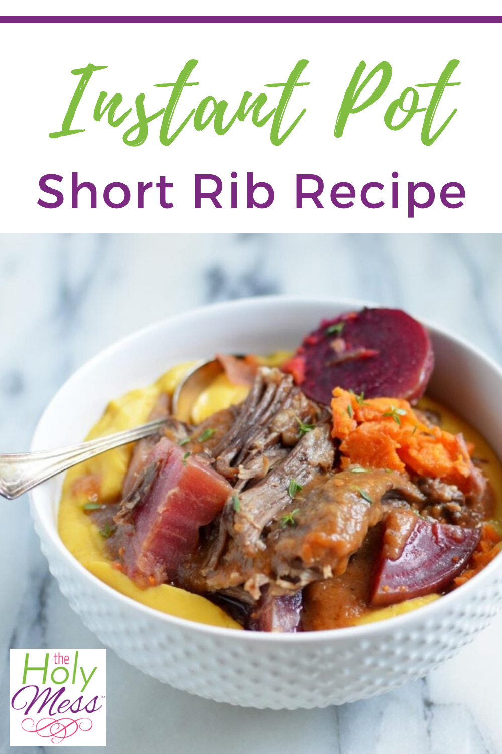 Instant Pot Short Ribs and Vegetables  recipe cover page