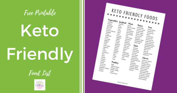 Free Printable Keto Friendly Food List