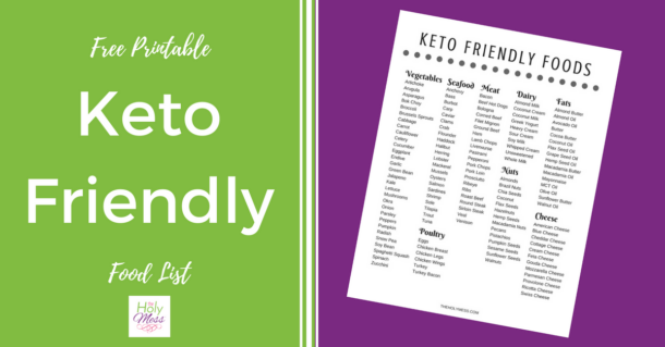 Free Printable Keto Friendly Food List