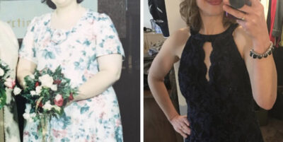 Sara Before After 110 pounds down