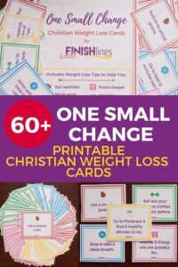 Weight Loss Motivation with One Small Change Christian Weight Loss Cards