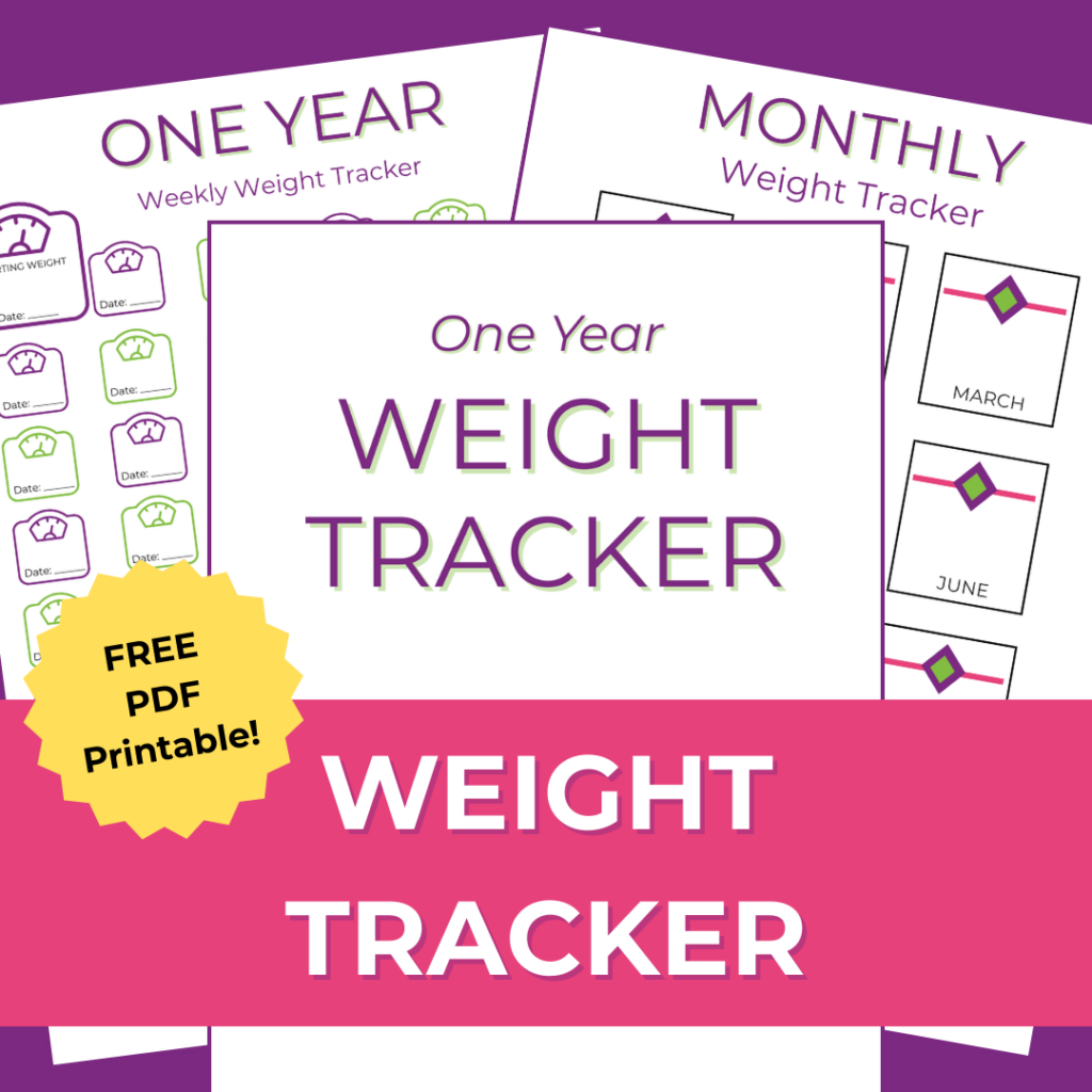 Free PDF printable weight loss tracker