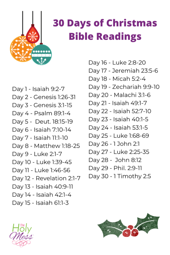 30 Christmas Bible Verses Printable - The Holy Mess