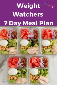 Weight Watchers 7 Day Meal Plan #weightwatchers #mealplan