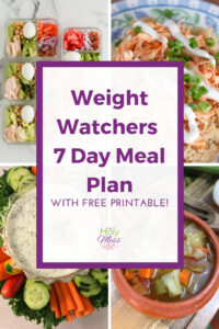 Weight Watchers 7 Day Meal Plan #ww #printable