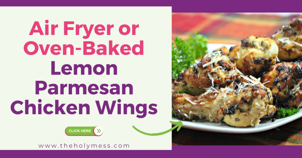 Air Fryer or Oven Baked Chicken Wings with Lemon Parmesan coating