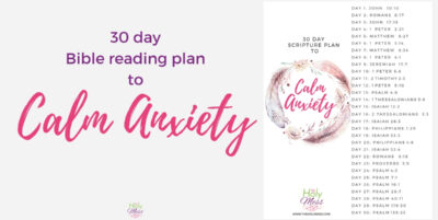 30 days to calm anxiety Bible reading plan
