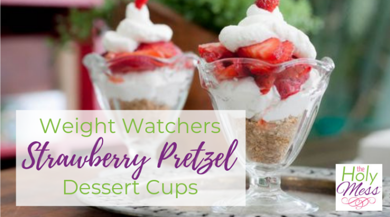Weight Watchers strawberry pretzel dessert cups