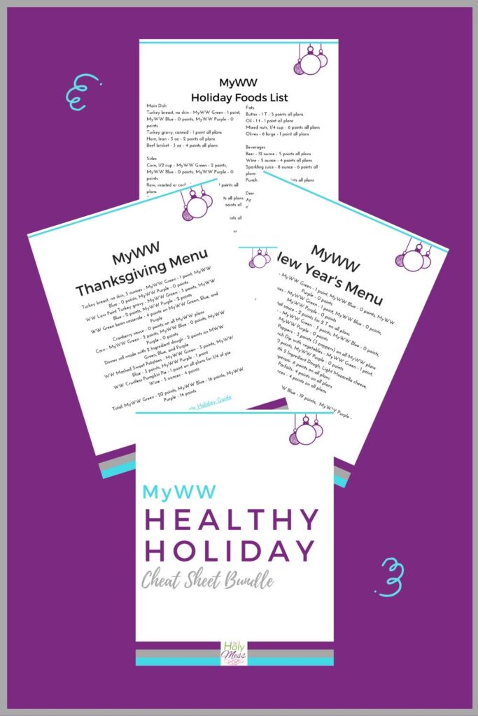 MyWW Healthy Holidays Menu Printables