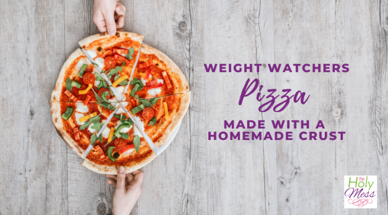 weight watchers pizza made with a homemade crust