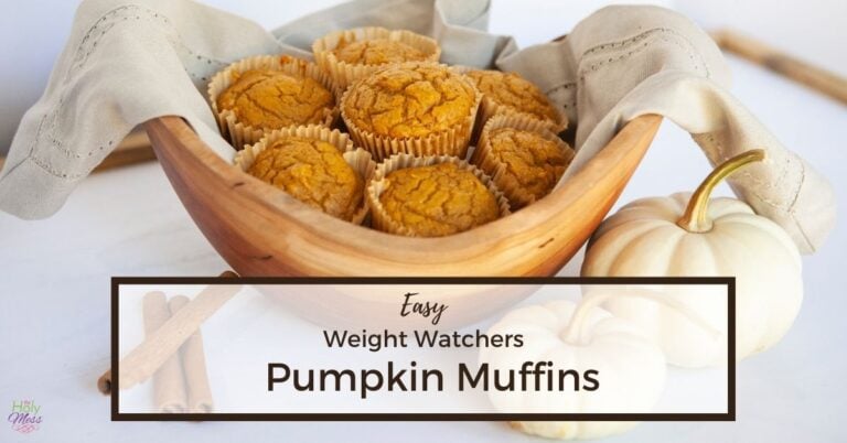 Easy WW Pumpkin Muffins in basket