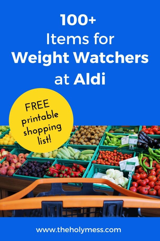 100 weight watchers aldi shopping list 2025 free printable 