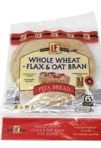 L'Oven Whole Wheat flax and oat bran pita bread low points on Weight Watchers