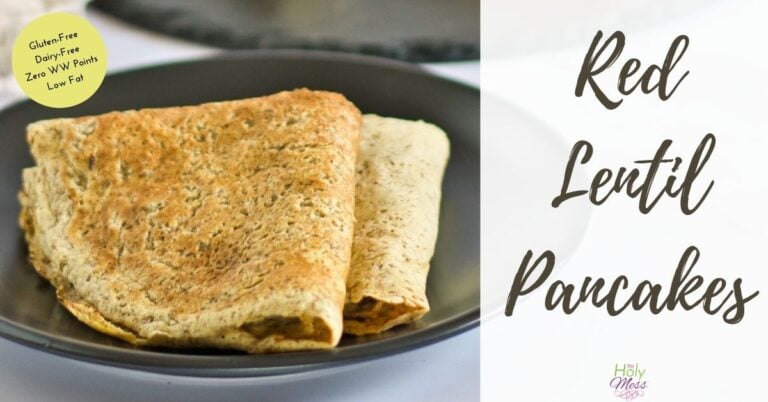 Red Lentil Pancakes on plate