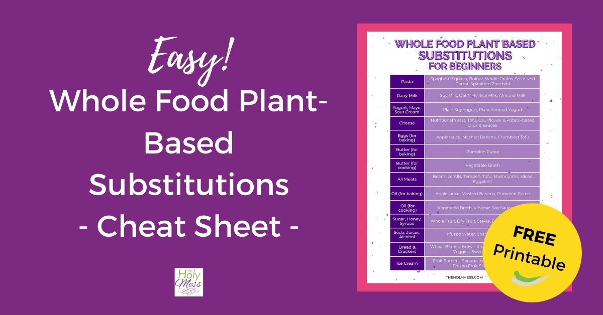 Best Plant Based Replacements Printable Free PDF The Holy Mess