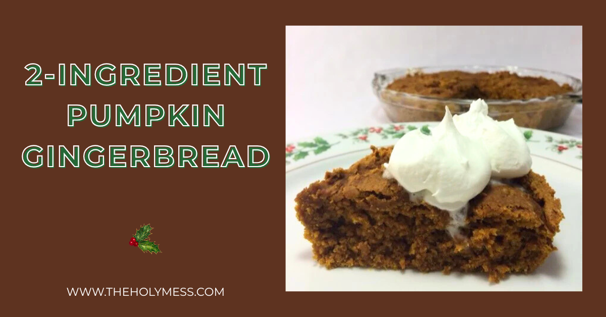 Two-ingredient pumpkin gingerbread