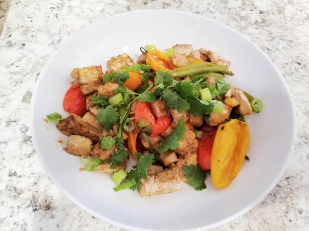 Sheet pan veggie tofu