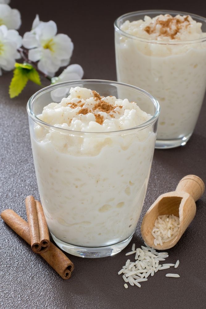 Riz au lait végétarien dans une tasse 4 Riz au lait dans un verre à shot