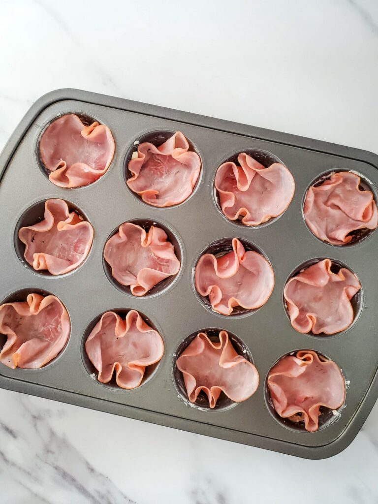 ham in muffin tin