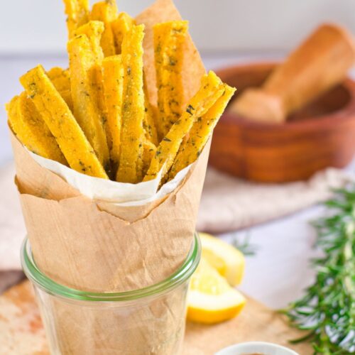Crispy Polenta Fries Recipe Healthy PlantBased Side Dish The Holy Mess