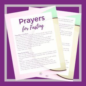 Prayers for Fasting PDF Printable