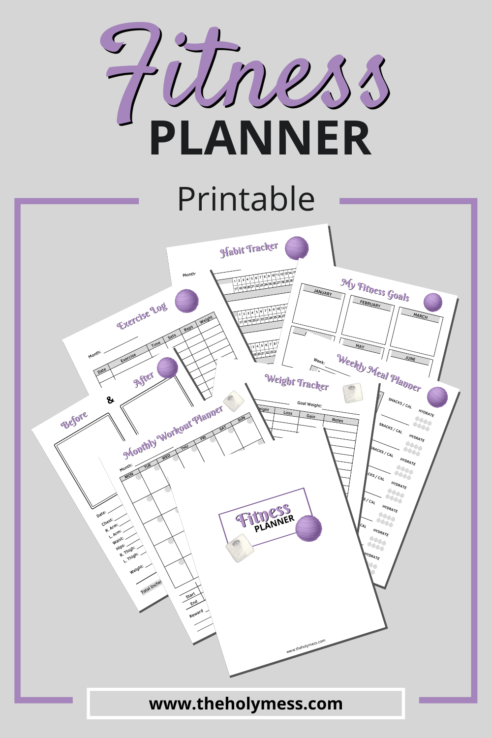 Free Printable Fitness Planner for 2025 The Holy Mess
