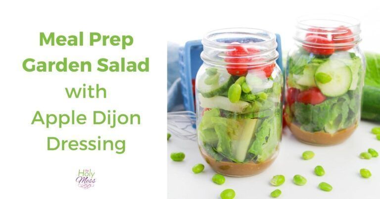 Meal Prep Salads with Apple Dijon Dressing