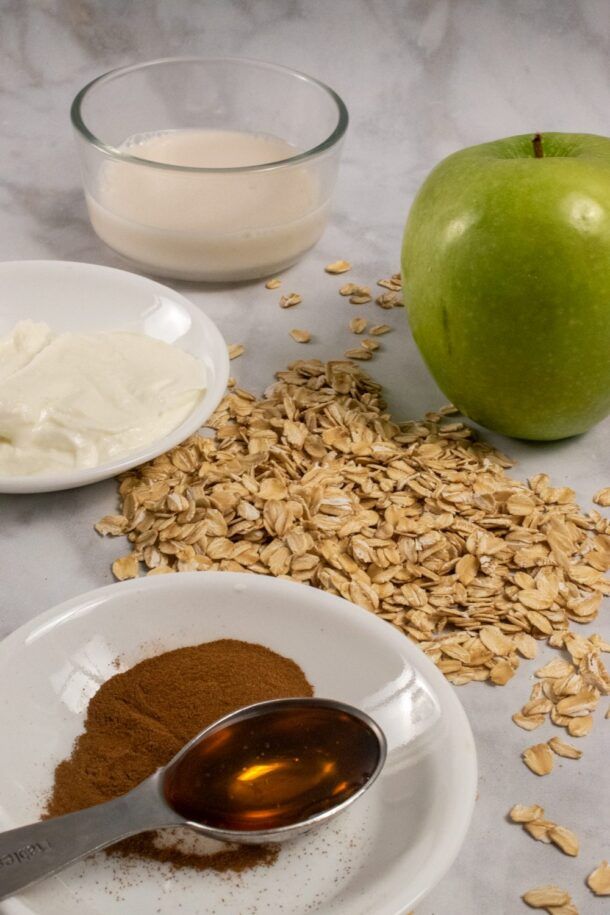 WW Apple Cinnamon Overnight Oats with Yogurt The Holy Mess