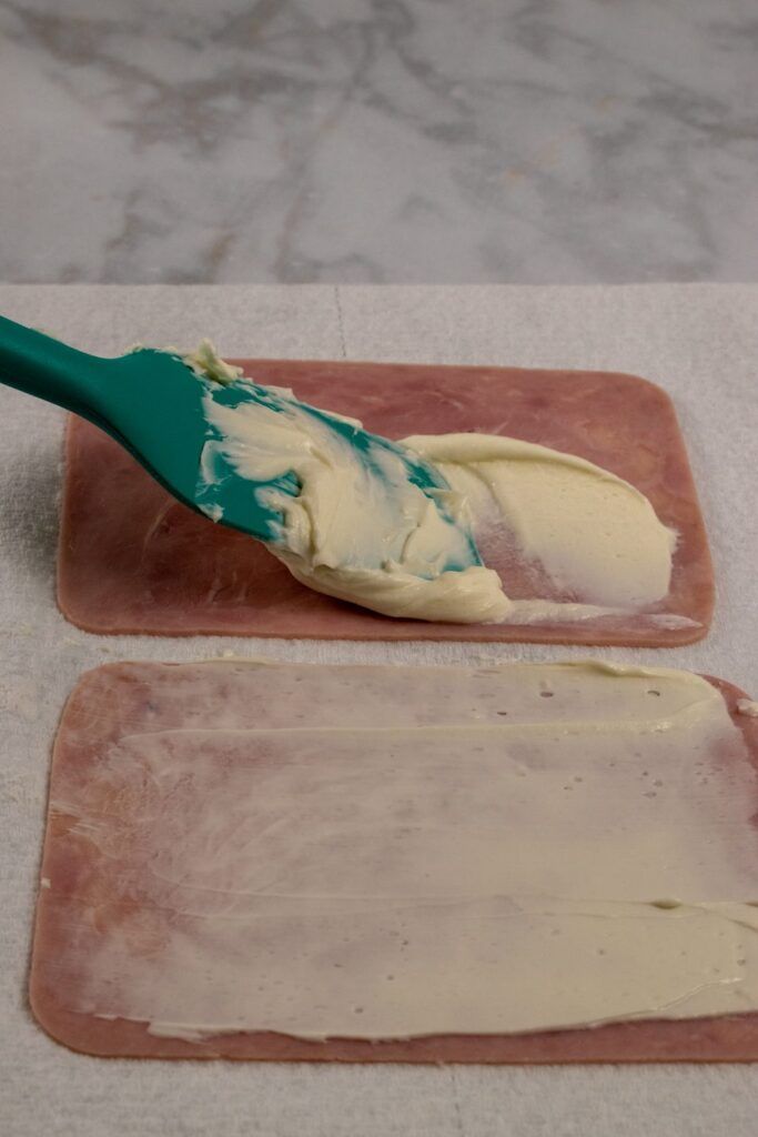 Ham-rolls-add cream cheese