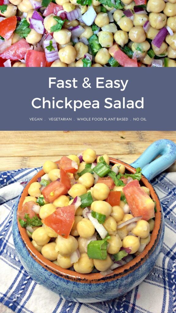Fast and Easy Chickpea Salad - WFPB