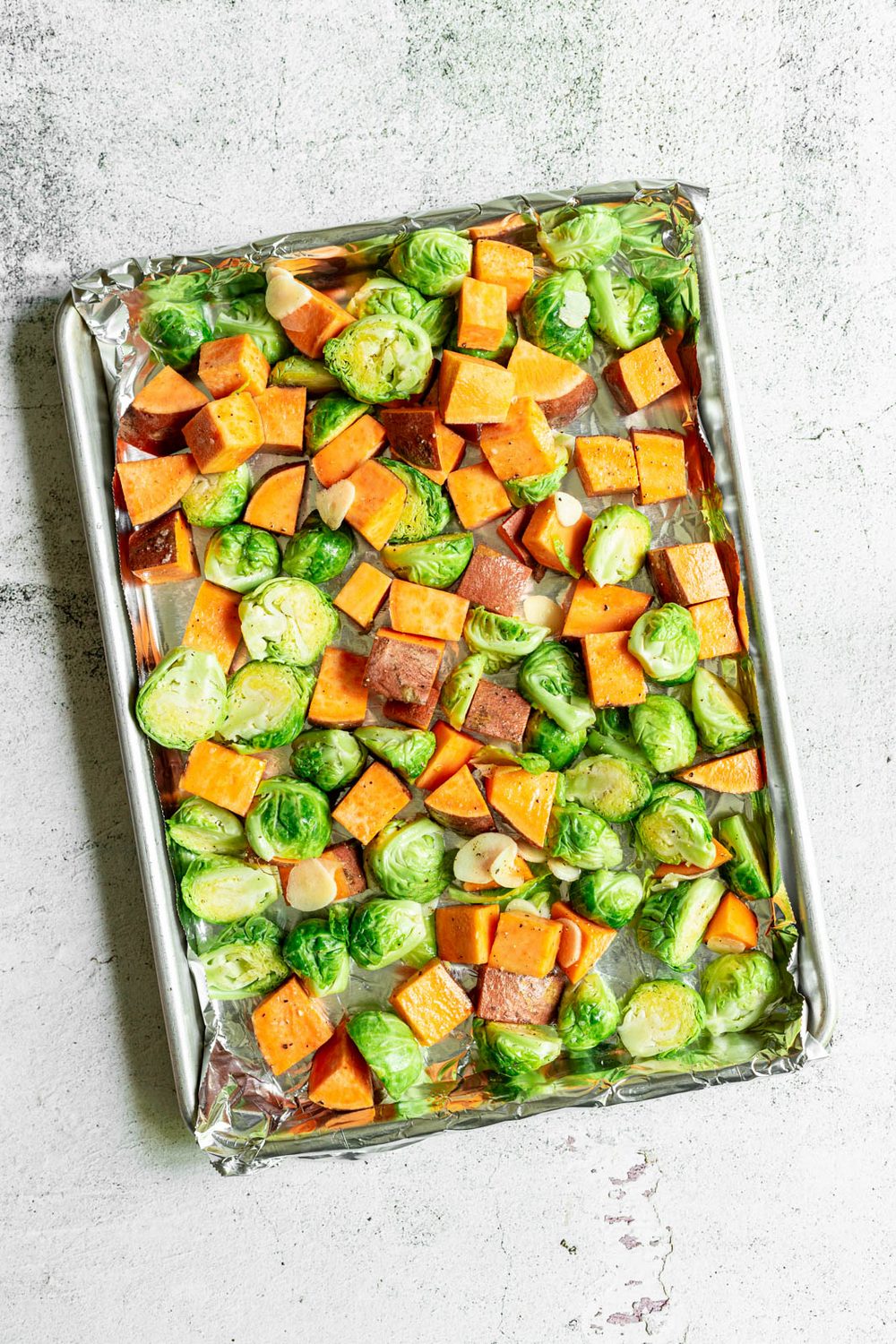 Easy Roasted Brussel Sprouts and Sweet Potatoes with Pecans The Holy Mess