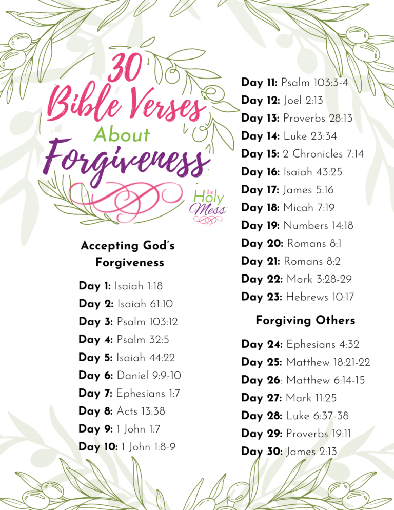 30 Healing Bible Verses on Forgiveness and Reconciliation