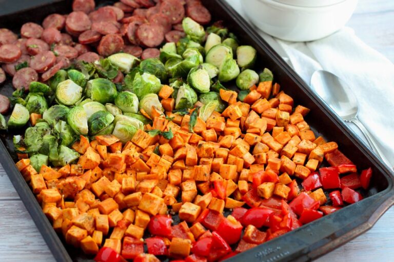 Healthy Chicken Sausage & Veggie Sheet Pan Meal The Holy Mess