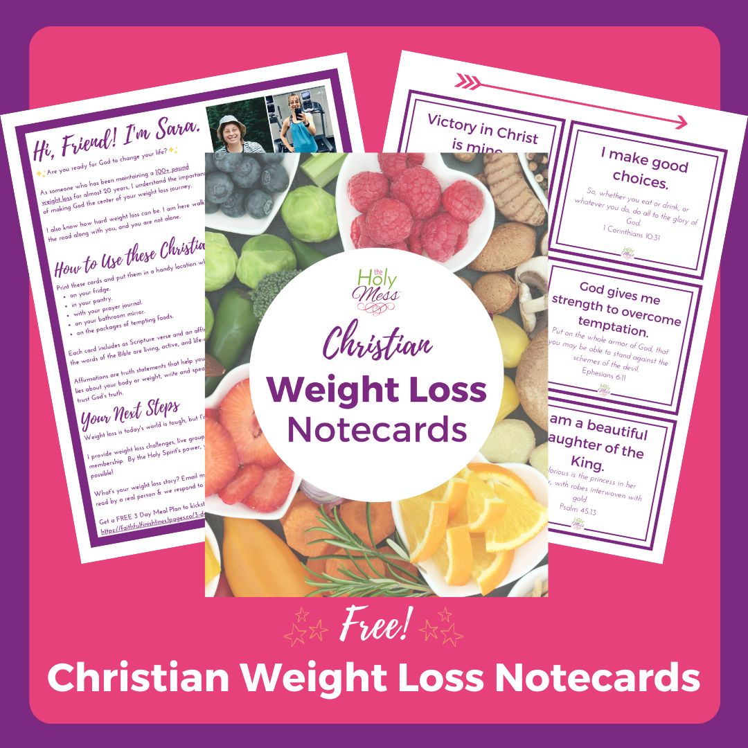 Free Christian Weight Loss Notecards