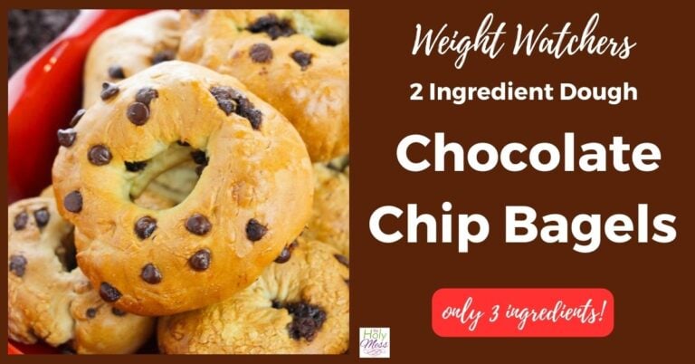 Canva cover image for 2 ingredient dough chocolate chip bagel post