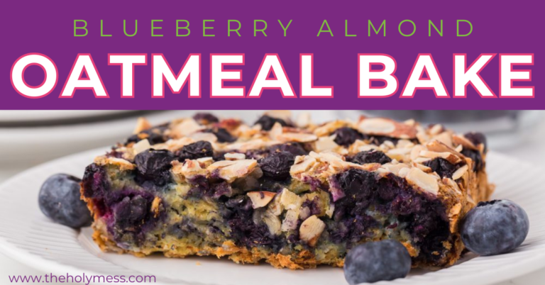 Blueberry almond oatmeal bake