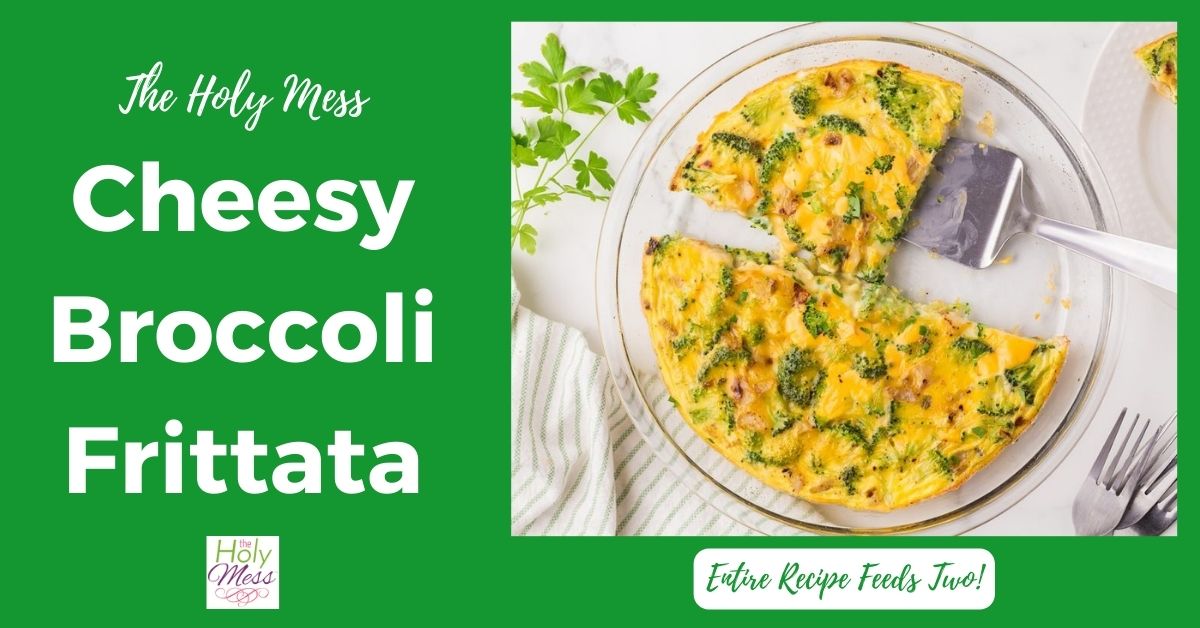 Canva FB cover image for Cheesy Broccoli Frittata