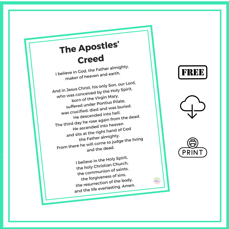 Free printable Apostles' Creed PDF