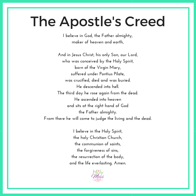 Apostles' Creed full text