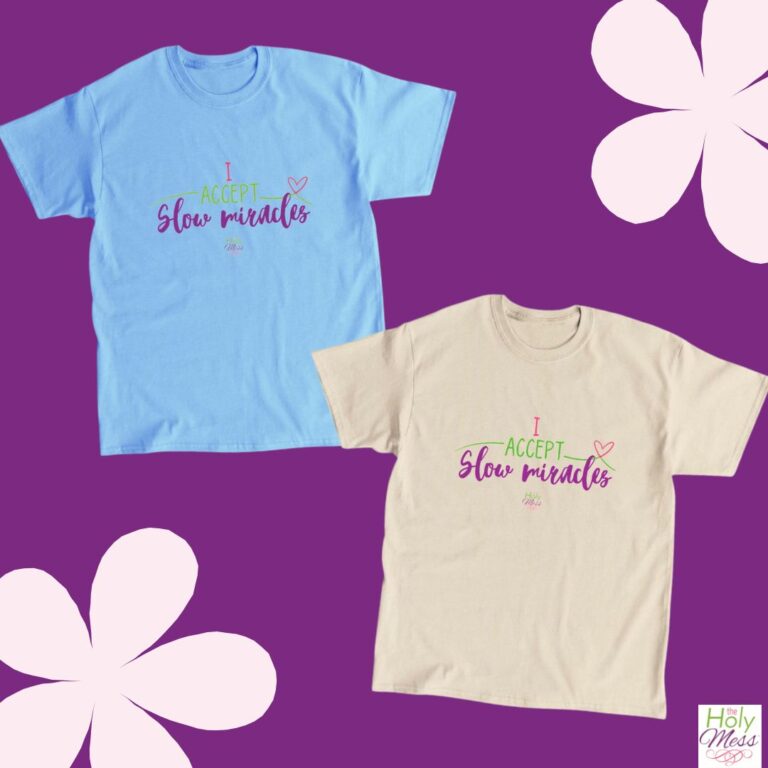 I Accept Slow Miracles shirt from The Holy Mess