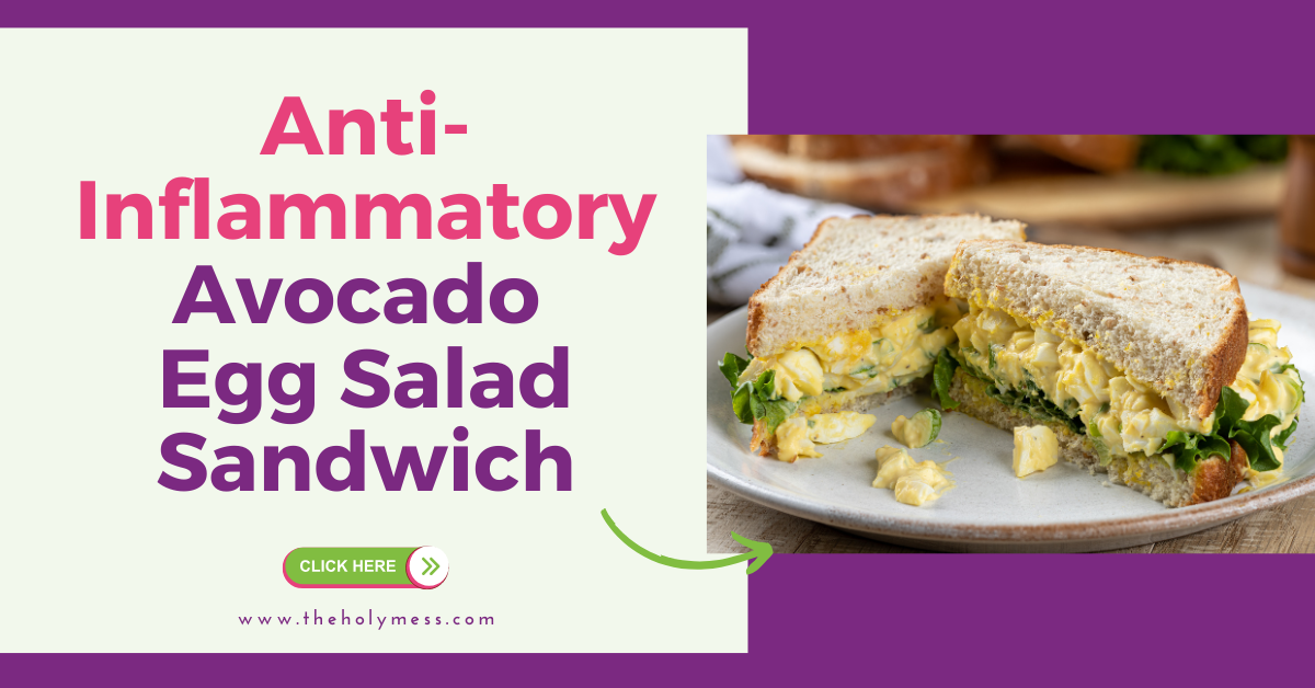 Anti-Inflammatory sandwich - egg salad and avocado